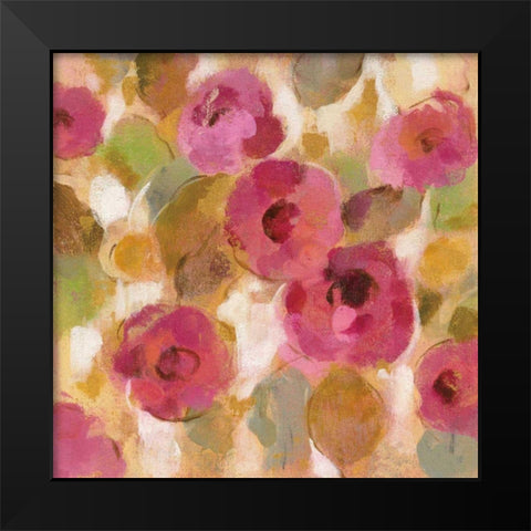 Glorious Pink Floral III Black Modern Wood Framed Art Print by Vassileva, Silvia