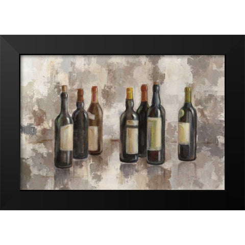 Vino Marsala no Words Gray Black Modern Wood Framed Art Print by Vassileva, Silvia