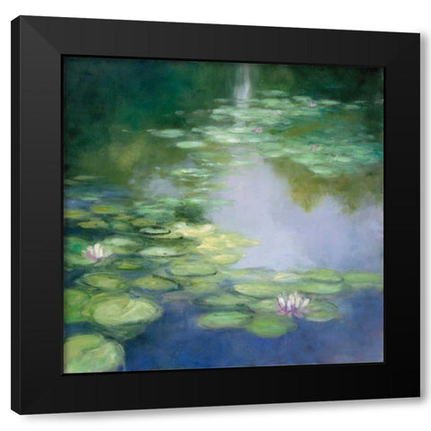 Blue Lily I Black Modern Wood Framed Art Print by Purinton, Julia