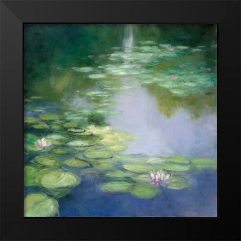 Blue Lily I Black Modern Wood Framed Art Print by Purinton, Julia