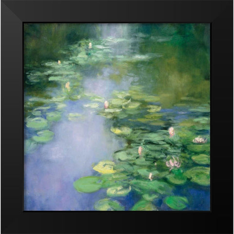 Blue Lily II Black Modern Wood Framed Art Print by Purinton, Julia