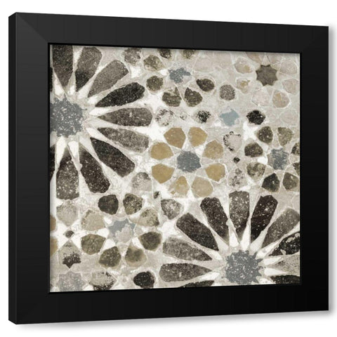 Alhambra Tile II Neutral Black Modern Wood Framed Art Print with Double Matting by Schlabach, Sue