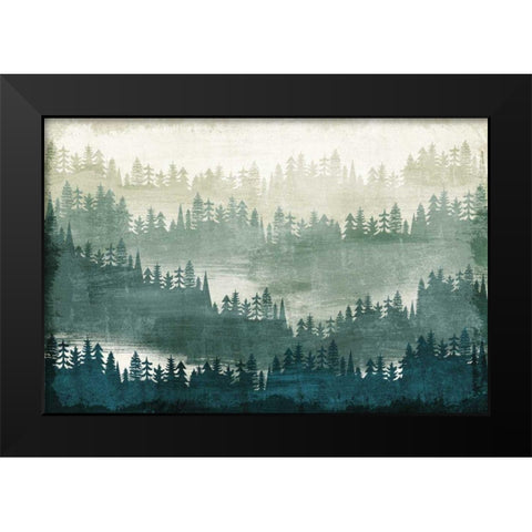 Mountainscape Black Modern Wood Framed Art Print by Mullan, Michael