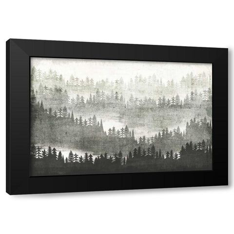 Mountainscape Silver Black Modern Wood Framed Art Print by Mullan, Michael