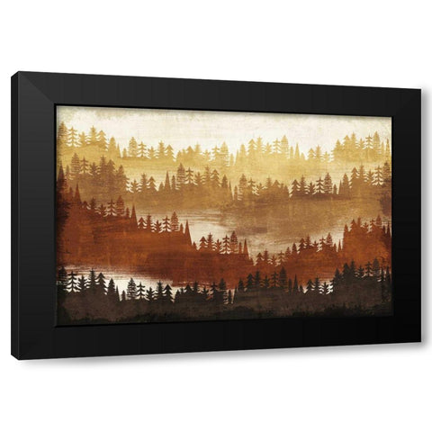 Mountainscape Spice Black Modern Wood Framed Art Print with Double Matting by Mullan, Michael