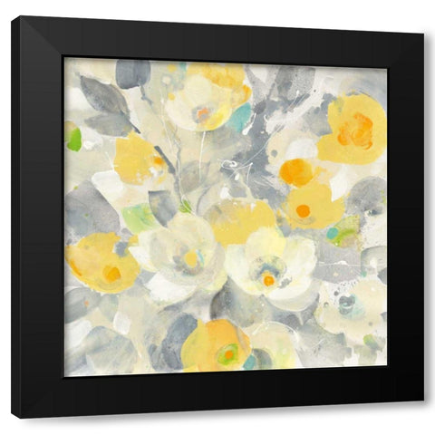 Buttercups I Black Modern Wood Framed Art Print by Hristova, Albena