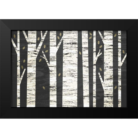 Birch Forest Black Modern Wood Framed Art Print by Mullan, Michael