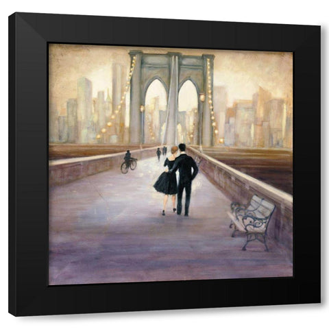 Bridge to NY Black Modern Wood Framed Art Print by Purinton, Julia