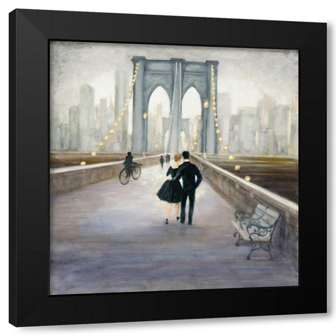 Bridge to NY v.2 Black Modern Wood Framed Art Print by Purinton, Julia