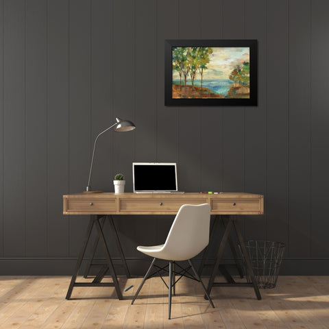 View of the Lake Black Modern Wood Framed Art Print by Vassileva, Silvia