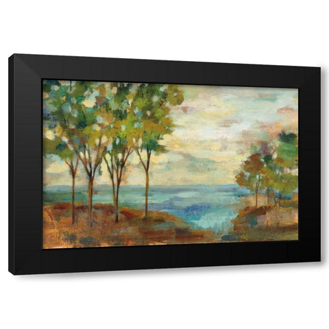 View of the Lake Black Modern Wood Framed Art Print by Vassileva, Silvia
