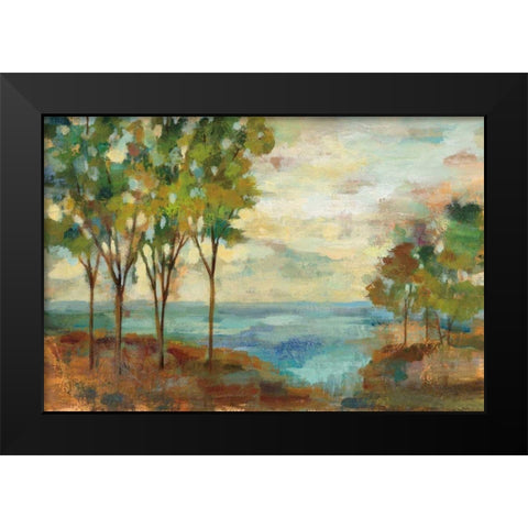 View of the Lake Black Modern Wood Framed Art Print by Vassileva, Silvia