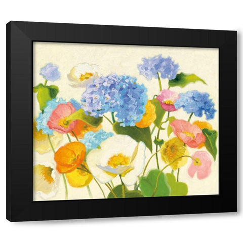 Springy Black Modern Wood Framed Art Print with Double Matting by Novak, Shirley
