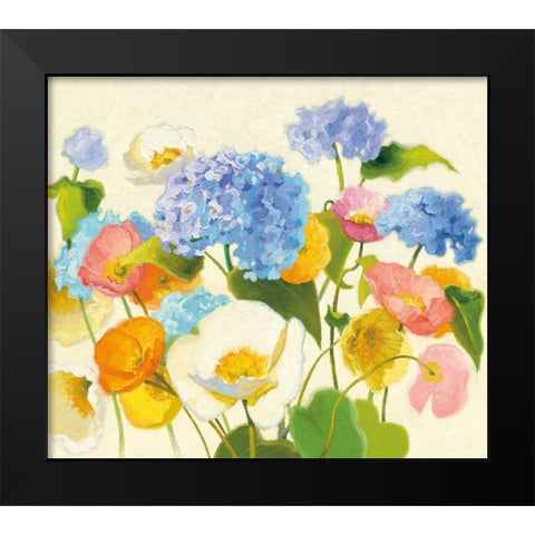 Springy Black Modern Wood Framed Art Print by Novak, Shirley