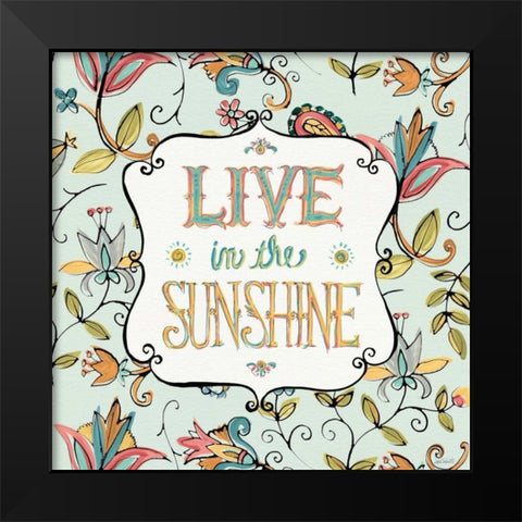 Peace and Paisley I Black Modern Wood Framed Art Print by Tavoletti, Anne