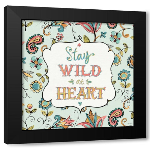 Peace and Paisley II Black Modern Wood Framed Art Print with Double Matting by Tavoletti, Anne