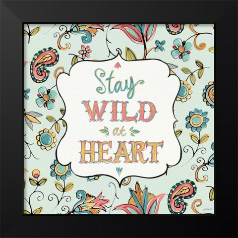 Peace and Paisley II Black Modern Wood Framed Art Print by Tavoletti, Anne