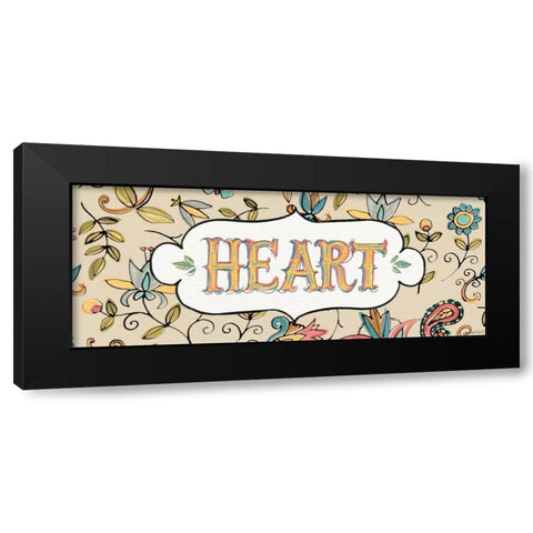 Peace and Paisley IV Black Modern Wood Framed Art Print with Double Matting by Tavoletti, Anne