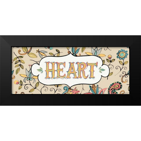 Peace and Paisley IV Black Modern Wood Framed Art Print by Tavoletti, Anne