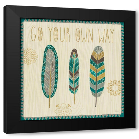 Cool Feathers III Black Modern Wood Framed Art Print by Charron, Veronique