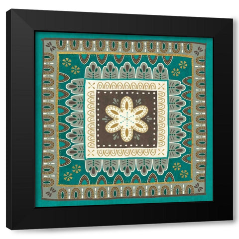 Cool Feathers Tiles II Black Modern Wood Framed Art Print by Charron, Veronique