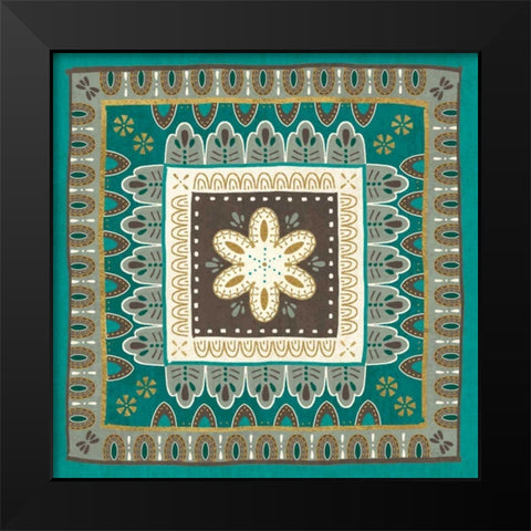 Cool Feathers Tiles II Black Modern Wood Framed Art Print by Charron, Veronique