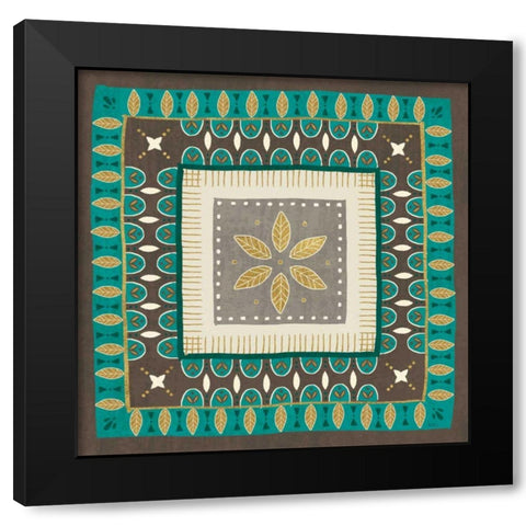 Cool Feathers Tiles IV Black Modern Wood Framed Art Print by Charron, Veronique