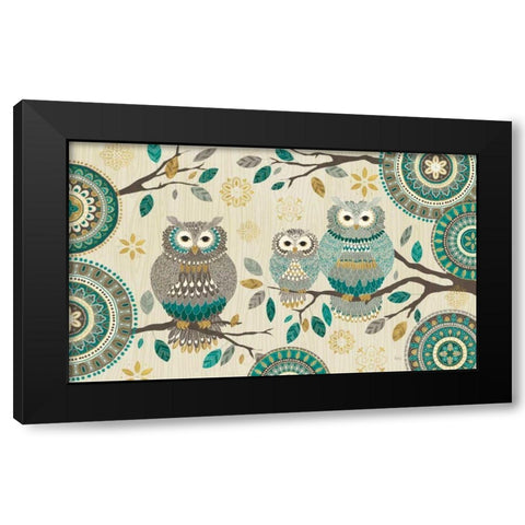 Cool Feathers V Black Modern Wood Framed Art Print by Charron, Veronique