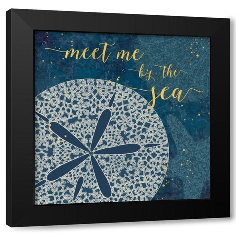 Coastal Lace I Black Modern Wood Framed Art Print with Double Matting by Aiken, Jess