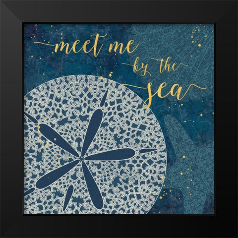 Coastal Lace I Black Modern Wood Framed Art Print by Aiken, Jess