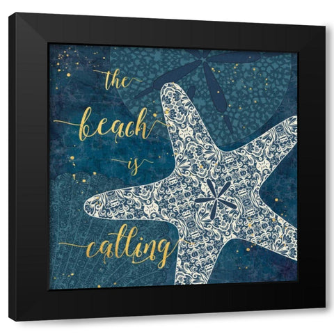 Coastal Lace II Black Modern Wood Framed Art Print with Double Matting by Aiken, Jess