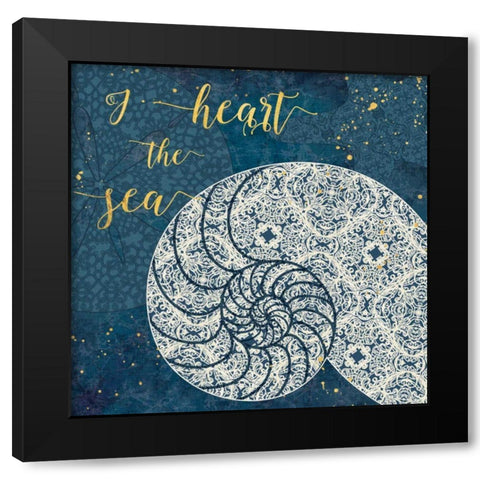 Coastal Lace IV Black Modern Wood Framed Art Print with Double Matting by Aiken, Jess