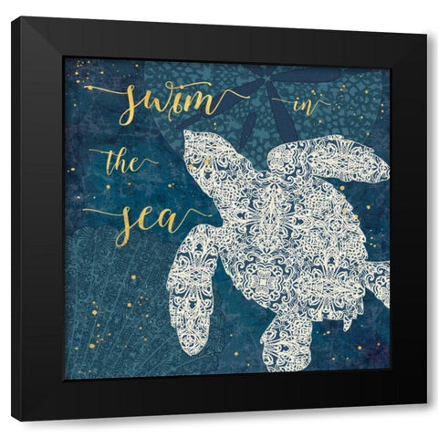 Coastal Lace VI Black Modern Wood Framed Art Print by Aiken, Jess