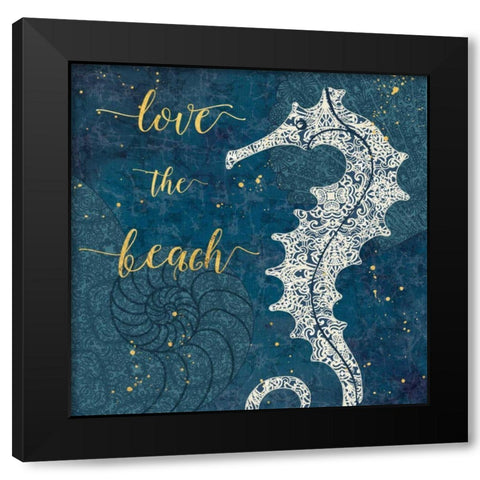 Coastal Lace VII Black Modern Wood Framed Art Print with Double Matting by Aiken, Jess