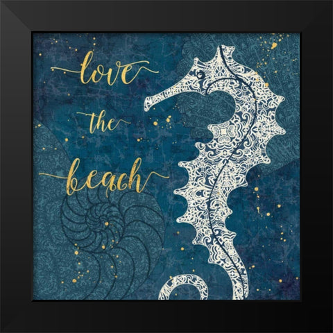Coastal Lace VII Black Modern Wood Framed Art Print by Aiken, Jess