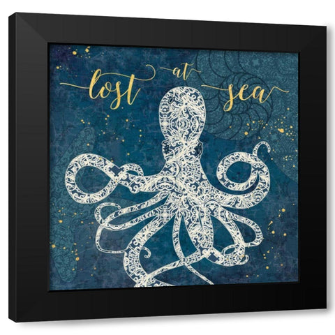 Coastal Lace VIII Black Modern Wood Framed Art Print by Aiken, Jess