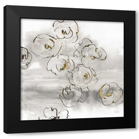 Gold Dust I v.2 Black Modern Wood Framed Art Print with Double Matting by Paschke, Chris