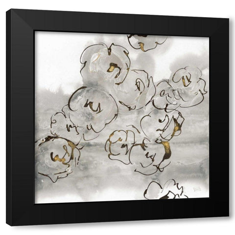 Gold Dust II v.2 Black Modern Wood Framed Art Print with Double Matting by Paschke, Chris