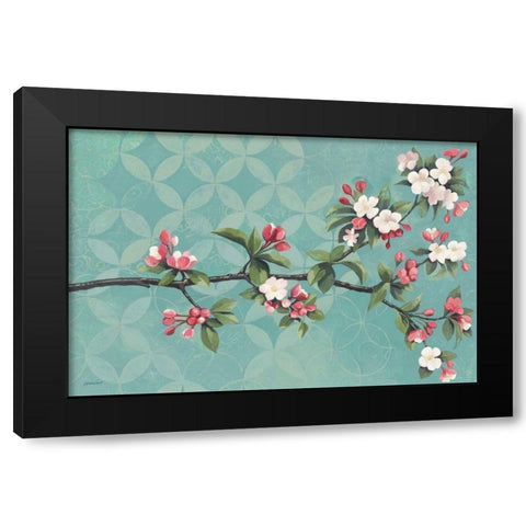 Cherry Blossoms Black Modern Wood Framed Art Print with Double Matting by Lovell, Kathrine