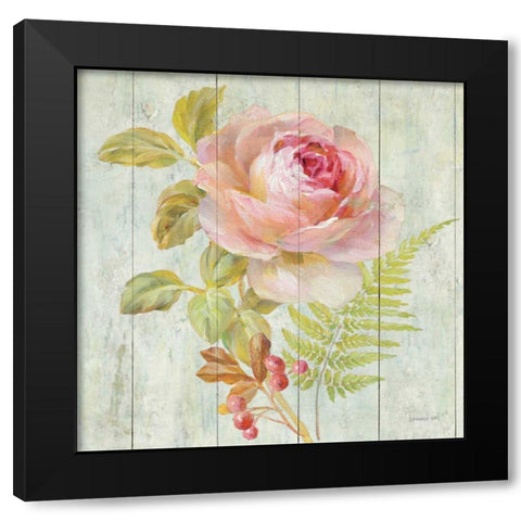 Natural Flora I  Black Modern Wood Framed Art Print with Double Matting by Nai, Danhui