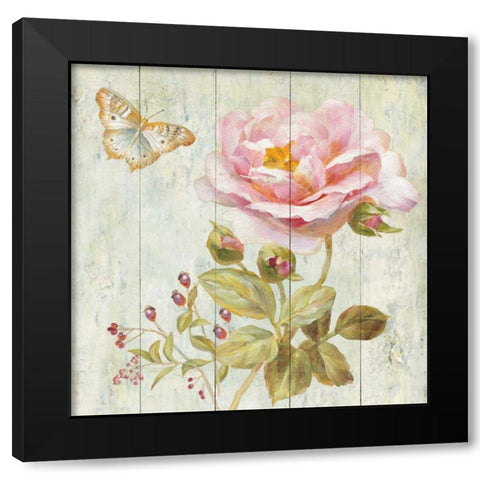 Natural Flora II Black Modern Wood Framed Art Print with Double Matting by Nai, Danhui