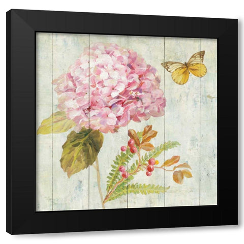Natural Flora III Black Modern Wood Framed Art Print with Double Matting by Nai, Danhui