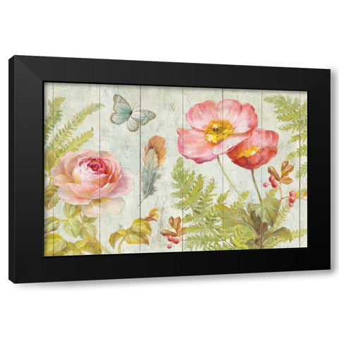 Natural Flora V Black Modern Wood Framed Art Print with Double Matting by Nai, Danhui