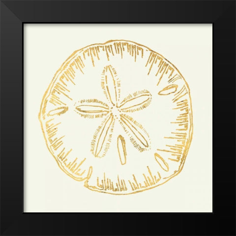 Coastal Breeze Shell Sketches Black Modern Wood Framed Art Print by Tavoletti, Anne