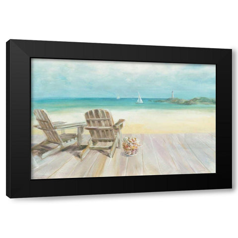 Seaside Morning no Window  Black Modern Wood Framed Art Print with Double Matting by Nai, Danhui