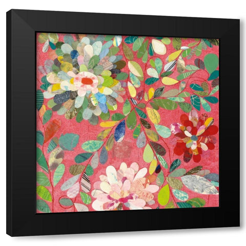 Red and Pink Dahlia III Black Modern Wood Framed Art Print by Boggs, Candra