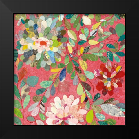 Red and Pink Dahlia III Black Modern Wood Framed Art Print by Boggs, Candra