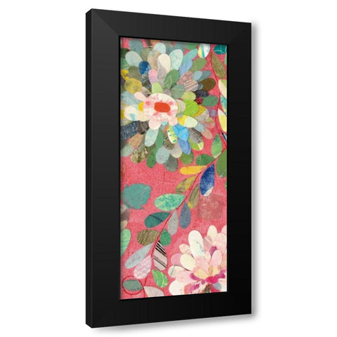Red and Pink Dahlia V Black Modern Wood Framed Art Print with Double Matting by Boggs, Candra