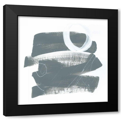 Gray and White IX Black Modern Wood Framed Art Print by Schick, Mike
