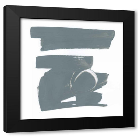 Gray and White XII Black Modern Wood Framed Art Print by Schick, Mike